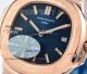 OE Factory 5713 Patek Philippe Nautilus Rose Gold Blue Face Swiss Copy Watches (5)_th.jpg